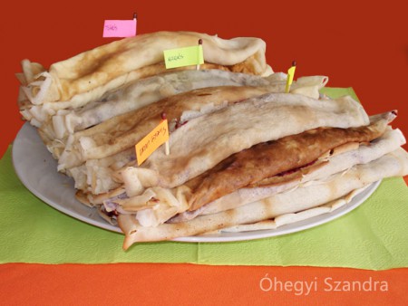 Túrós, kakaós, baracklekváros és házi málnalekváros, csoportkép